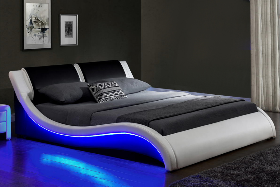 1178-1 LED-polstret futuristisk LED-bølgesengramme
