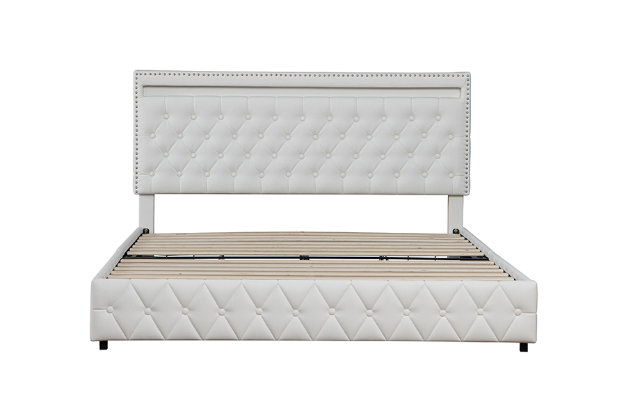 4471-1-3D Skuffer Oppbevaring Smart Ambient Lighting Sengeramme