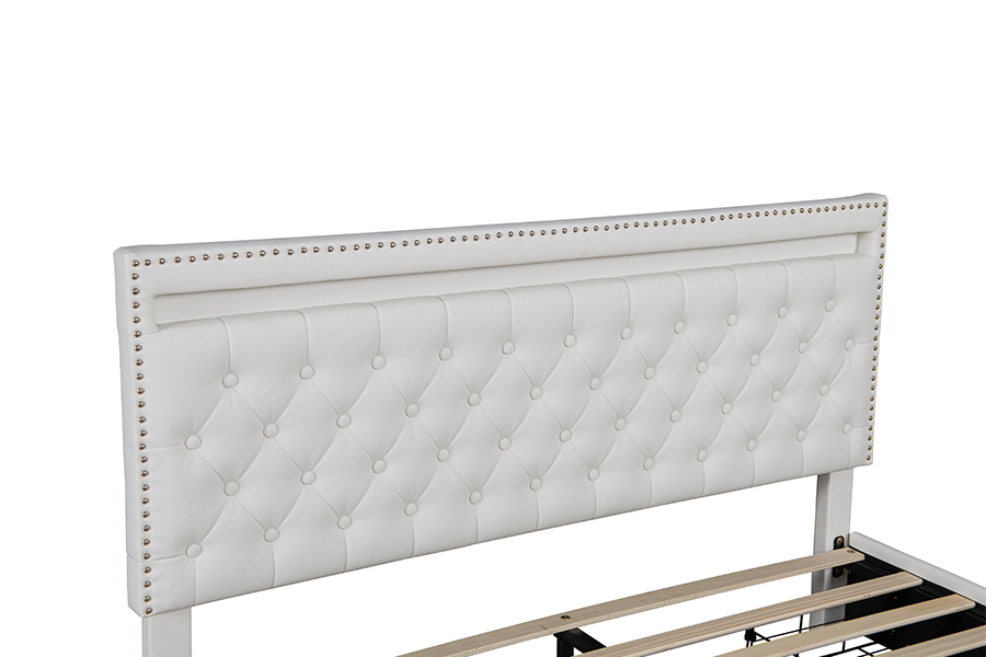4471-1-3D Skuffer Oppbevaring Smart Ambient Lighting Sengeramme