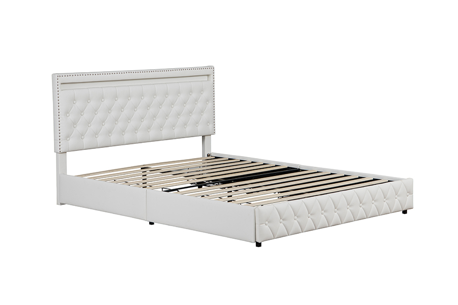 4471-1-3D Skuffer Oppbevaring Smart Ambient Lighting Sengeramme