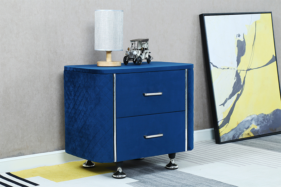 WSS954 Diamond Velvet Nattbord/ Sengebord