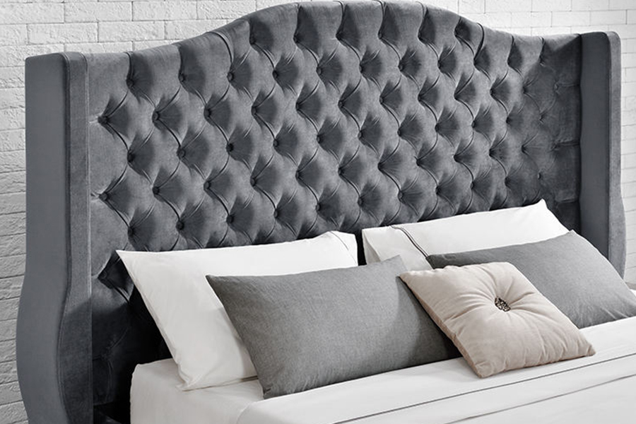 1268 Luksusstil Stofftrekk Polstret seng