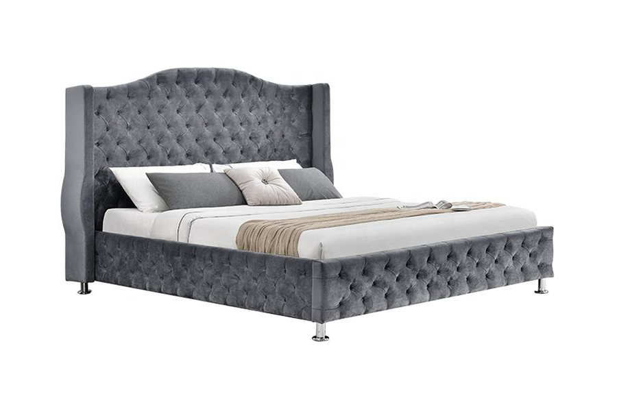 1268 Luksusstil Stofftrekk Polstret seng