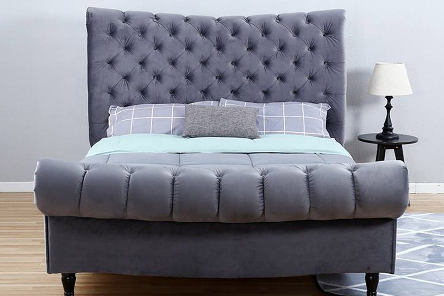 1393 Luxury High Headboard Sledeseng Polstret seng