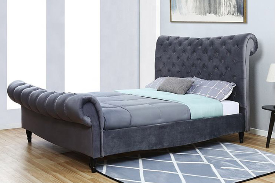 1393 Luxury High Headboard Sledeseng Polstret seng