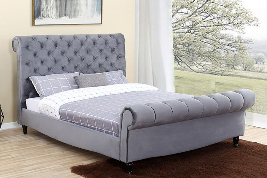 1393 Luxury High Headboard Sledeseng Polstret seng