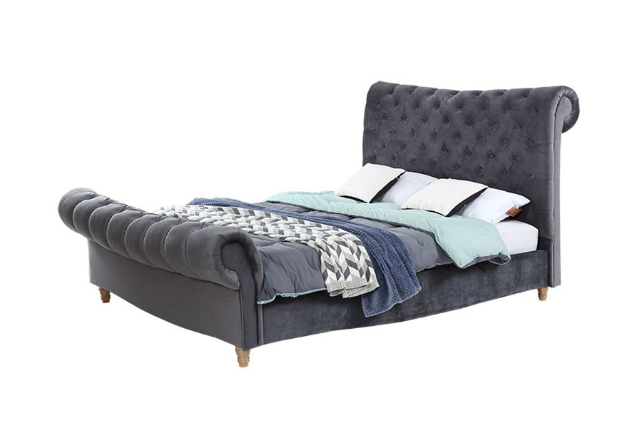 1393 Luxury High Headboard Sledeseng Polstret seng