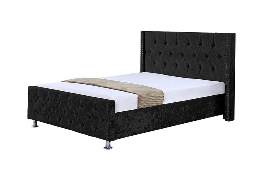 1357 Treramme skinnmateriale Polstret Seng