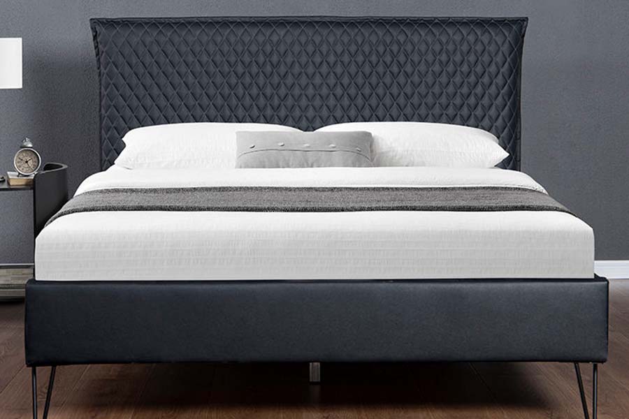 1664 Leather Bett Bed Modern Style Polstret Bed