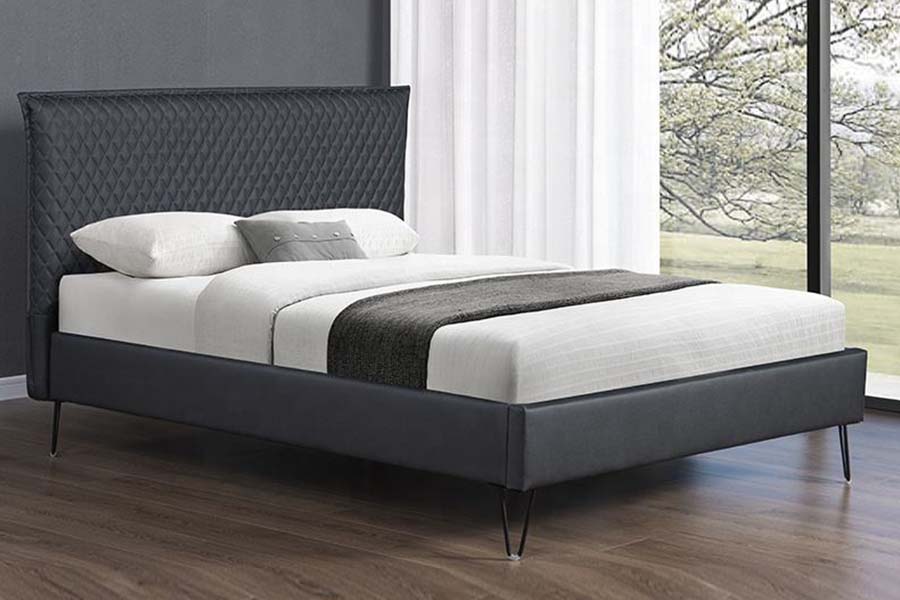 1664 Leather Bett Bed Modern Style Polstret Bed