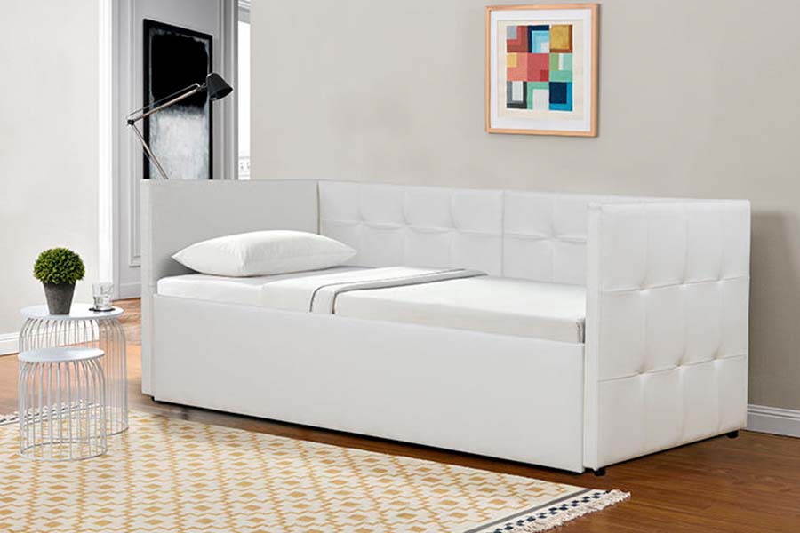 1637 Trundle Soft Leather Day Sovesofa