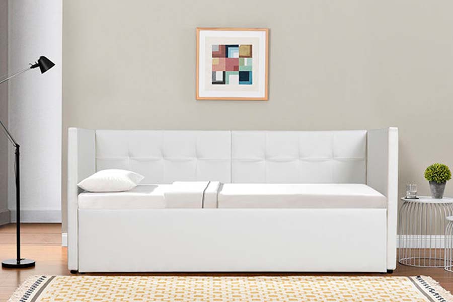 1637 Trundle Soft Leather Day Sovesofa