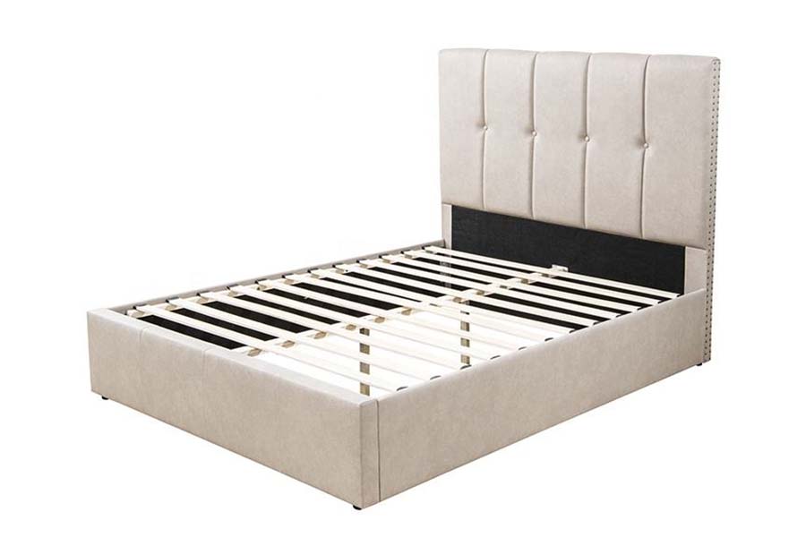 1616 King Size mykt stoff seng Button Design Polstret seng