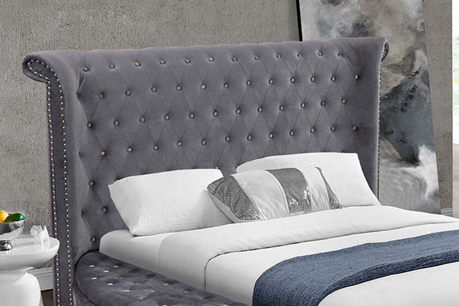 1611 Modern Luxury Polstret Tuftet Seng Polstret Seng