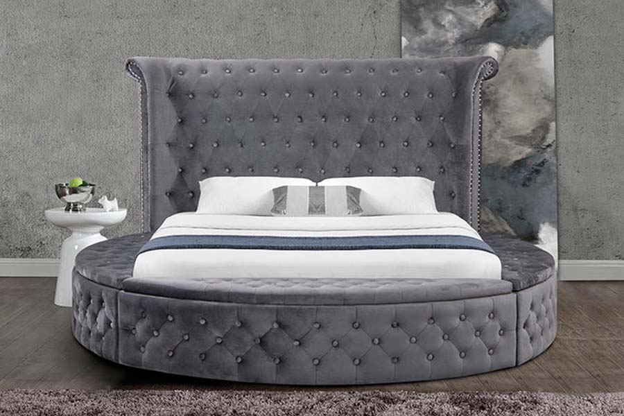 1611 Modern Luxury Polstret Tuftet Seng Polstret Seng