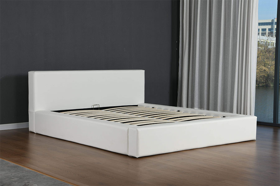 4246 Skandinavisk minimalistisk sengeramme i kunstskinn
