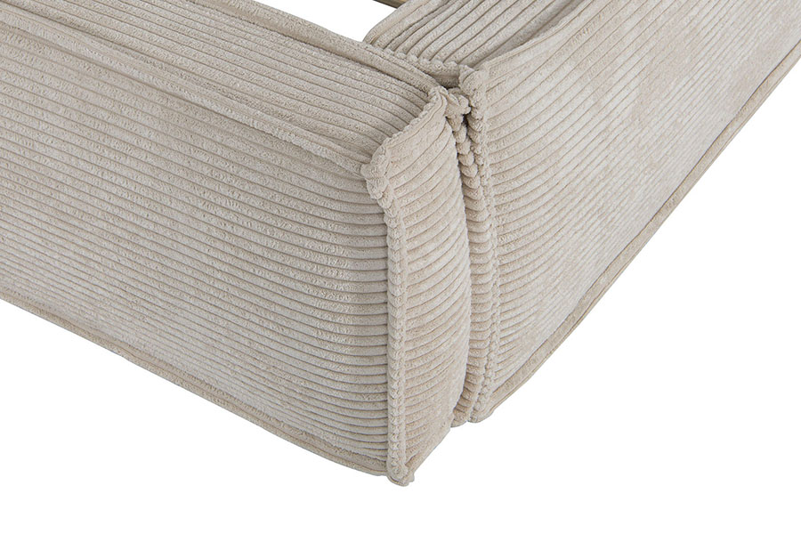 4213 Corduroy Stoff Tofu-Design Polstret Seng