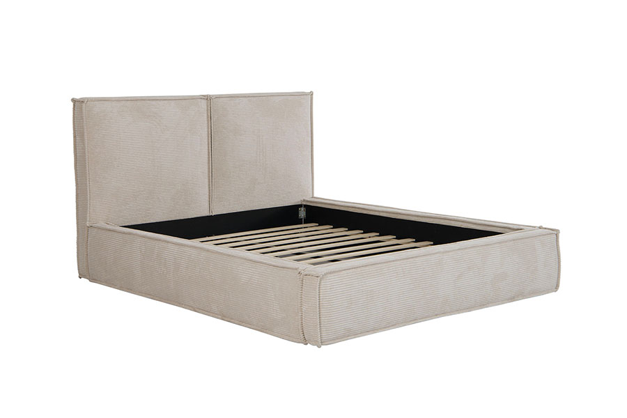 4213 Corduroy Stoff Tofu-Design Polstret Seng