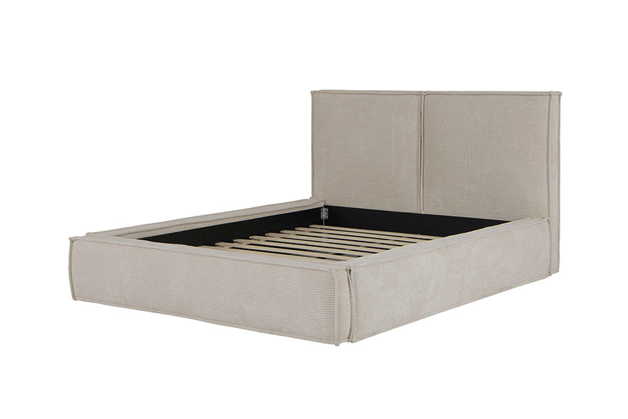 4213 Corduroy Stoff Tofu-Design Polstret Seng