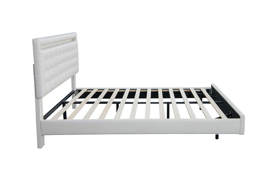 4209 King-Size justerbar LED-polstret sengeramme