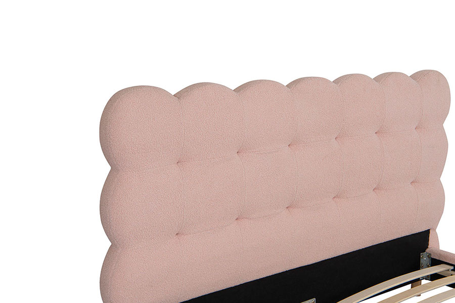 4134 fransk design sherpa ull tuftet polstret seng