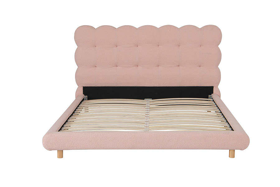 4134 fransk design sherpa ull tuftet polstret seng