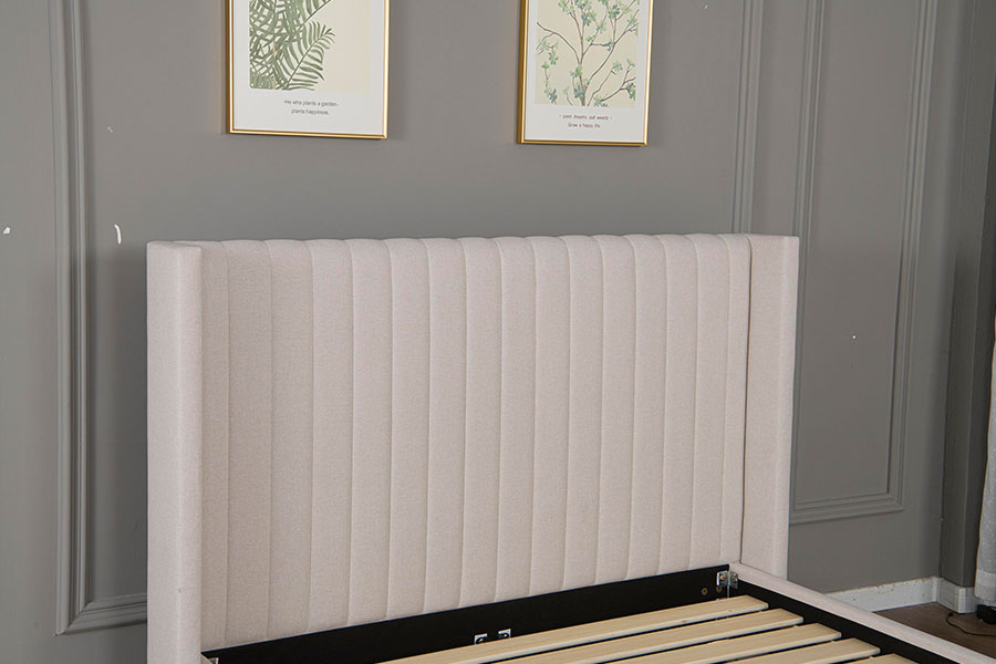 4905 Tuftet lin Minimalistisk plattformseng