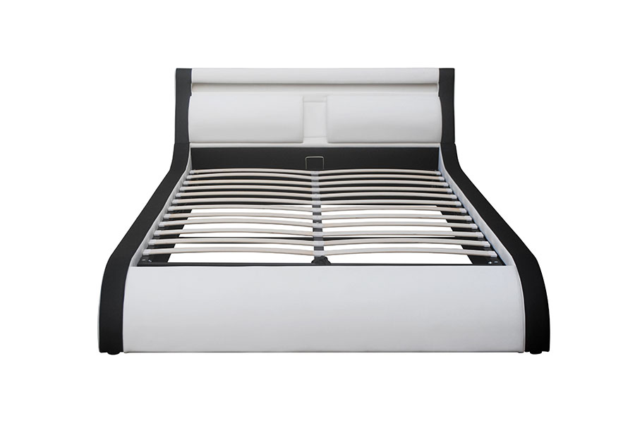 1175-1G pute myk LED gassløft ottomansk PU-skinnseng