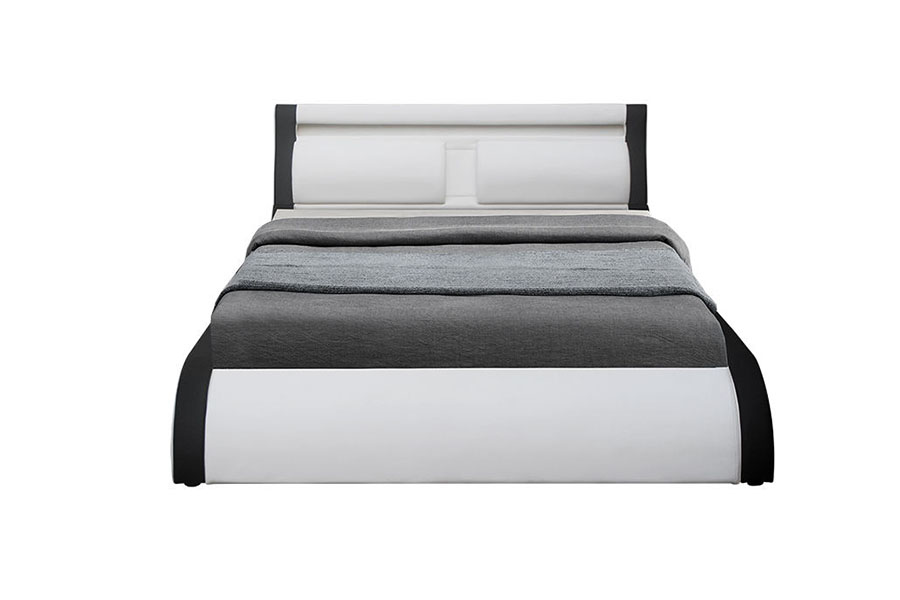 1175-1G pute myk LED gassløft ottomansk PU-skinnseng