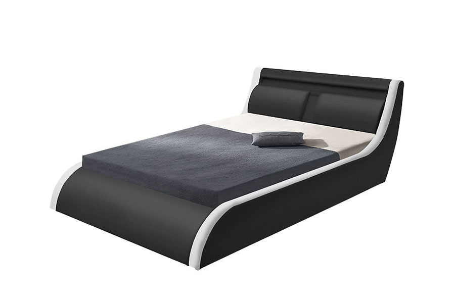 1175-1G pute myk LED gassløft ottomansk PU-skinnseng
