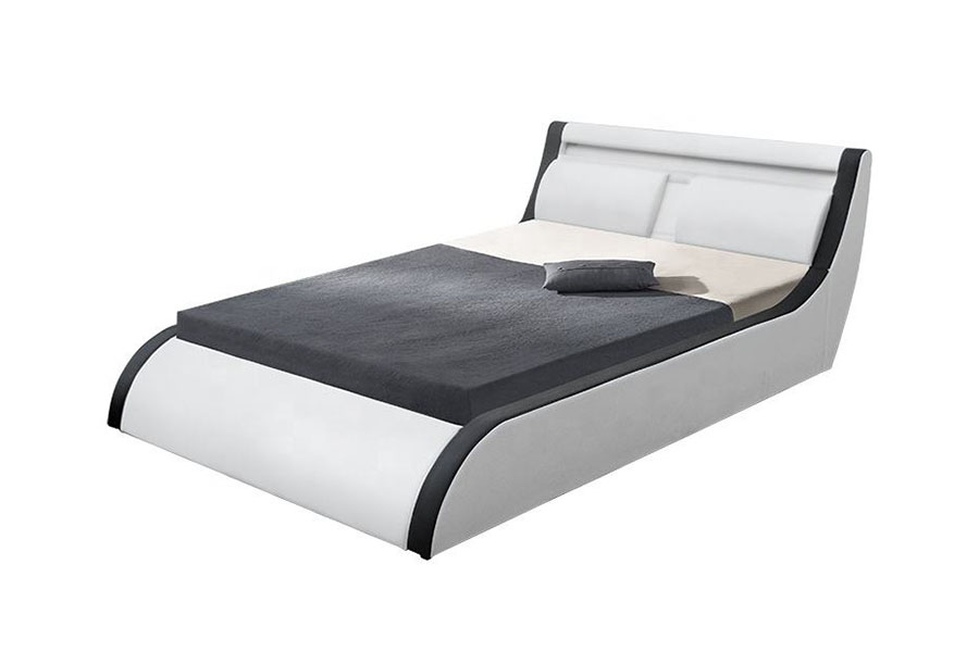 1175-1G pute myk LED gassløft ottomansk PU-skinnseng