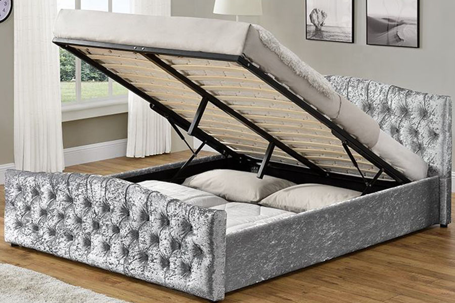 1173G Linstoff Gass Heis Ottoman Soft Panel Oppbevaringsseng