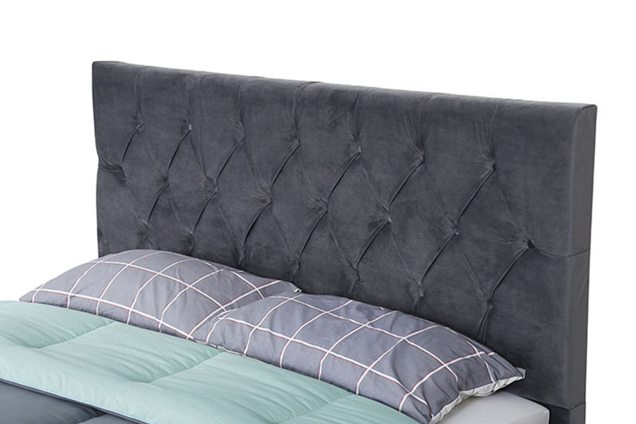 1406D Velvet King Wooden-Base skuff Polstret oppbevaringsseng ramme